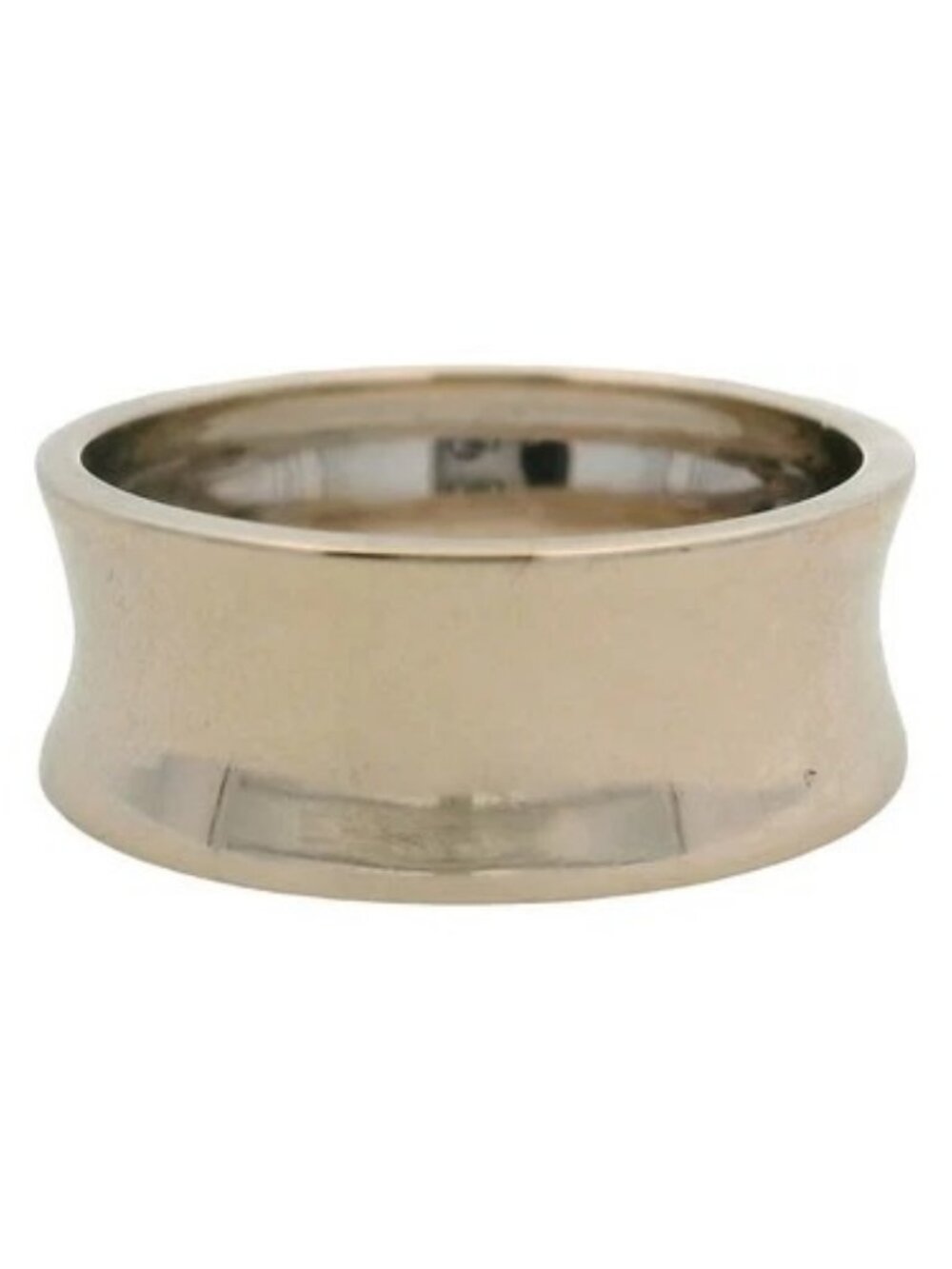 Tiffany & Co Solid 18kt White Gold 1837 Medium Concave Band Size 7 - Picture 6 of 6